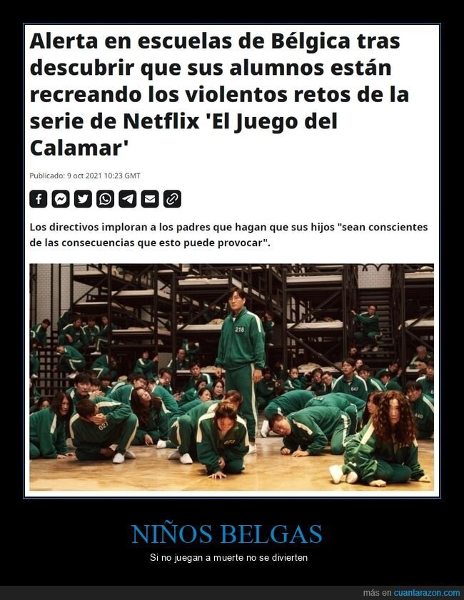 colegios,bélgica,el juego del calamar
