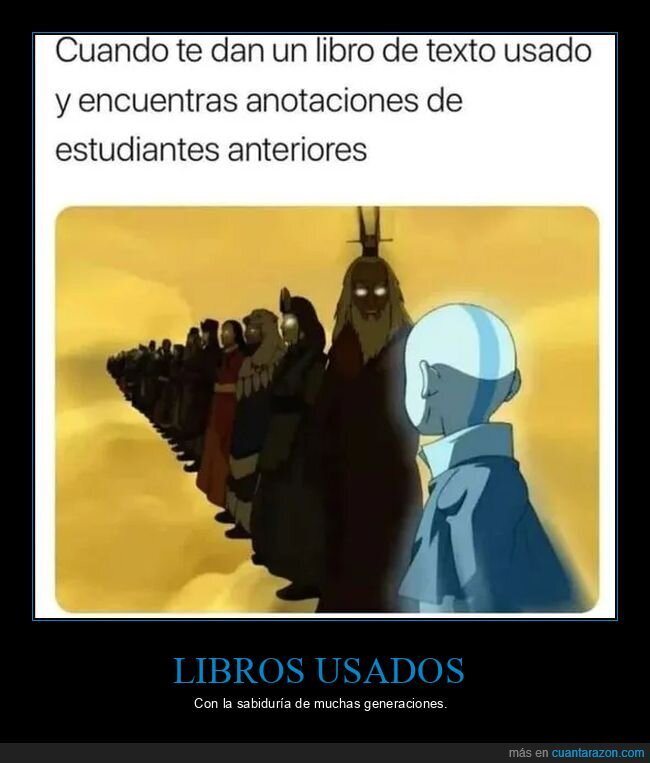 avatar,libro de texto,anotaciones