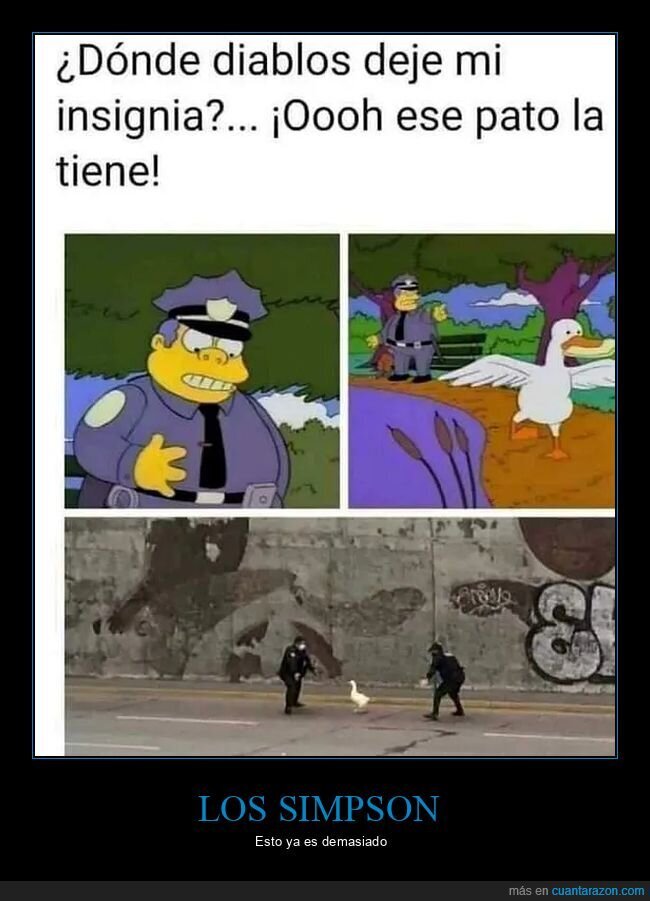 simpsons,policía,pato