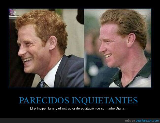 príncipe harry,instructor de equitación,lady di,parecidos