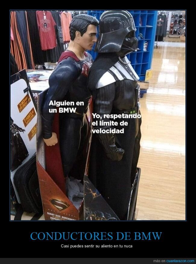 superman,darth vader,bmw,velocidad,coches