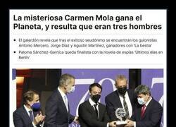 Enlace a Enfados y humor en la red después de conocerse que Carmen Mola son tres hombres
