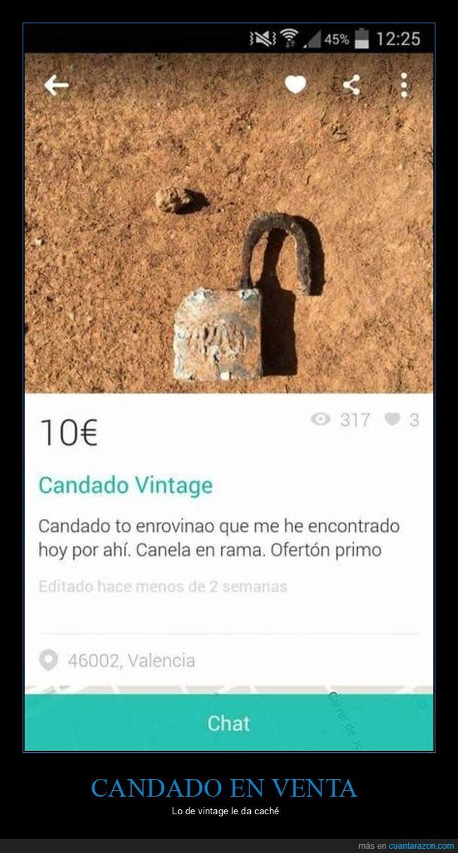 anuncios,candado,wallapop