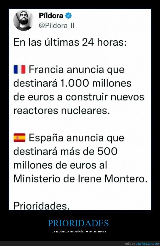 francia,españa,reactores nucleares,ministerio de igualdad