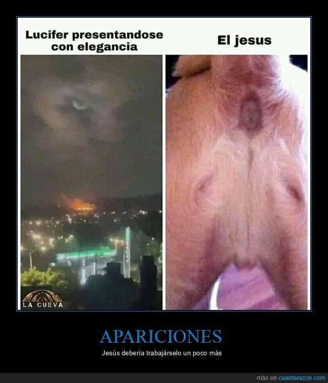 apariciones,jesús,lucifer,perros,wtf