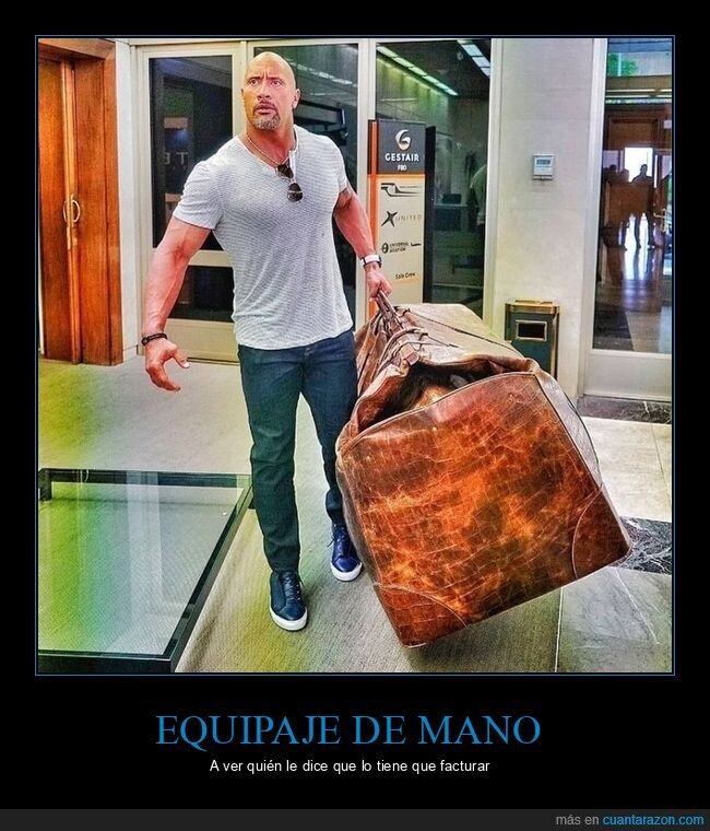 the rock,maleta,equipaje