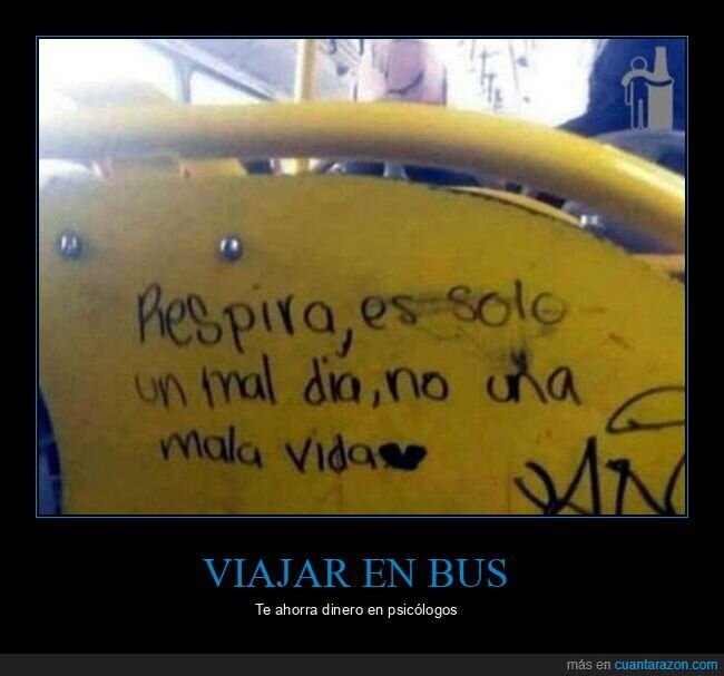 autobús,pintada,mal día