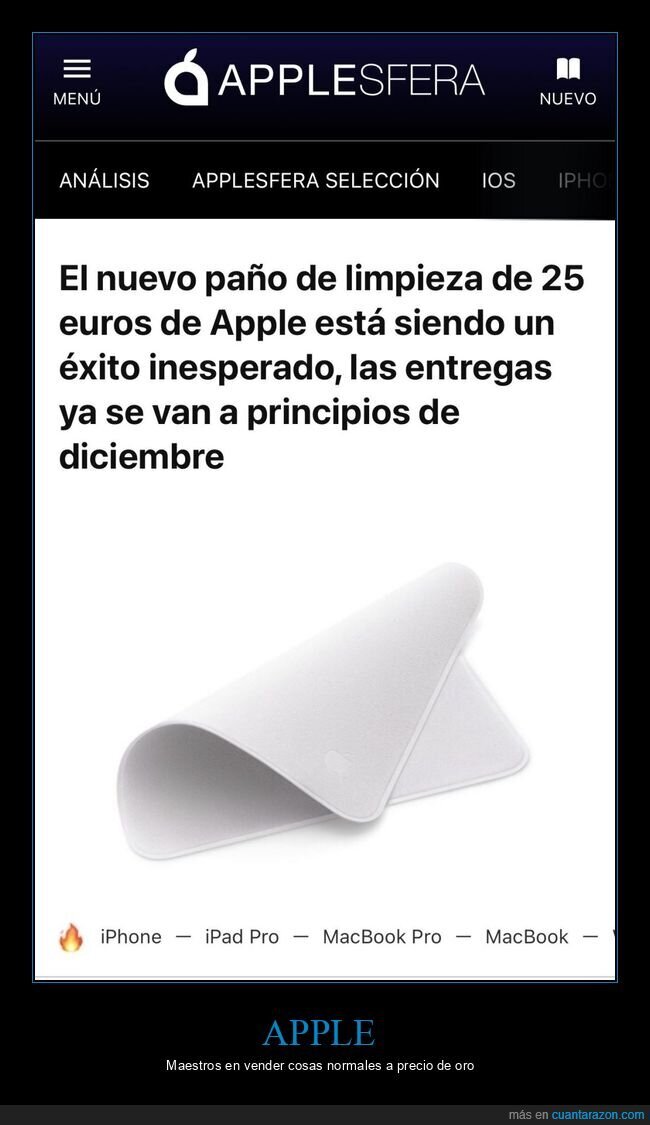 apple,limpieza,paño,wtf