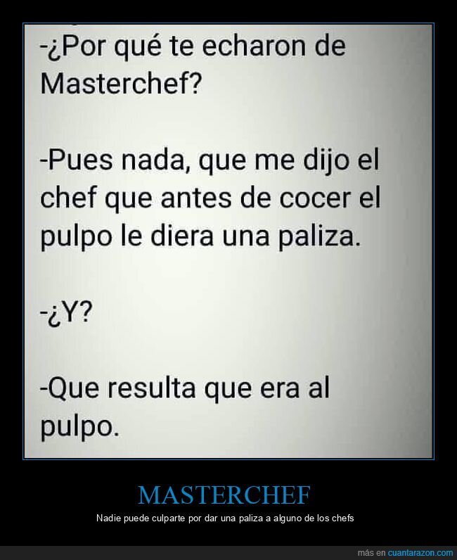 masterchef,paliza,pulpo,chef