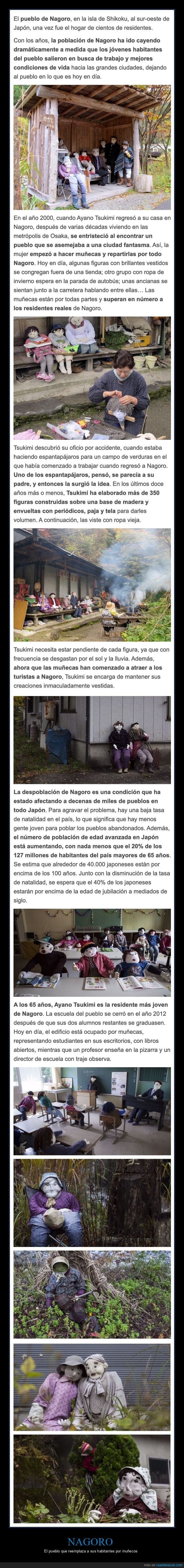 nagoro,publo,muñecos