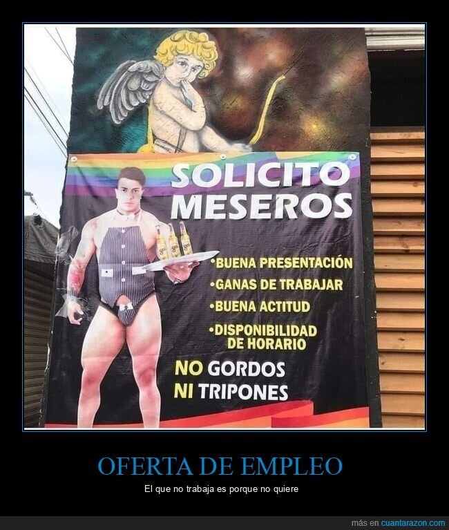 camareros,oferta de empleo,gay