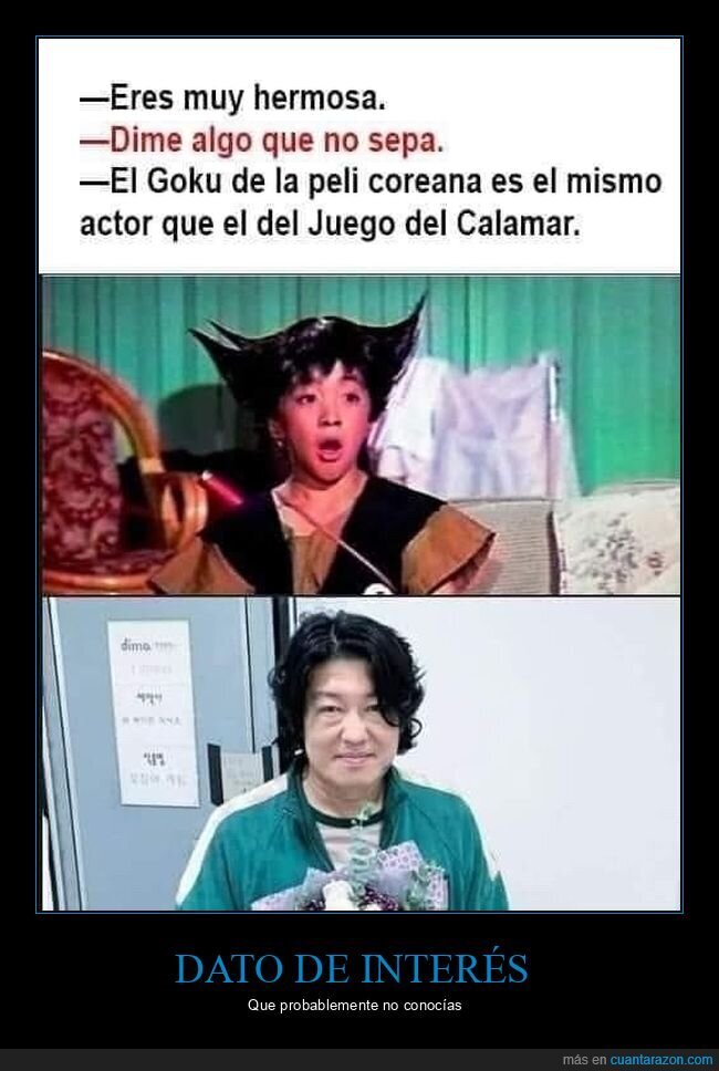 goku,actor,el juego del calamar