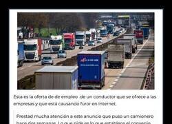 Enlace a El anuncio de conductor tráiler con experiencia que ha causado sensación