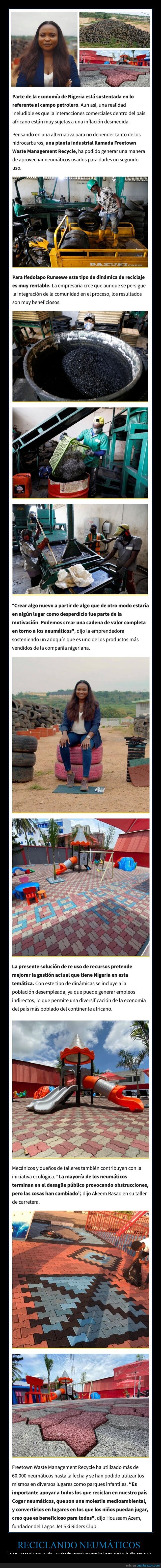 reciclaje,neumaticos,África