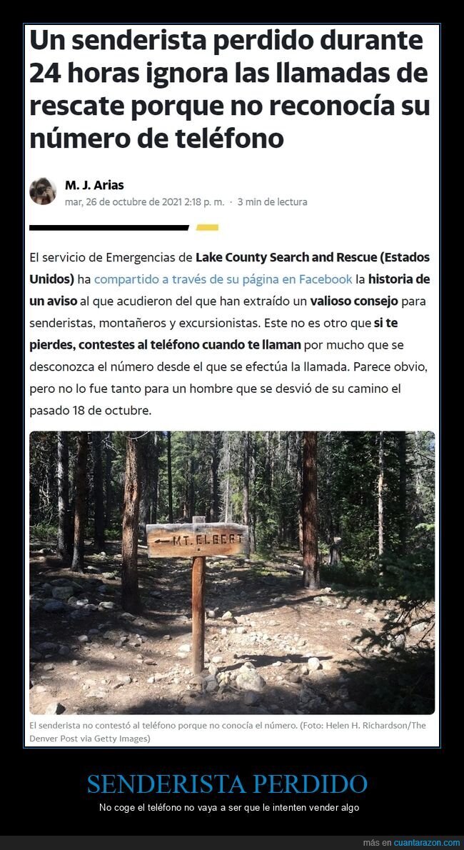 senderista,perdido,llamadas,rescate