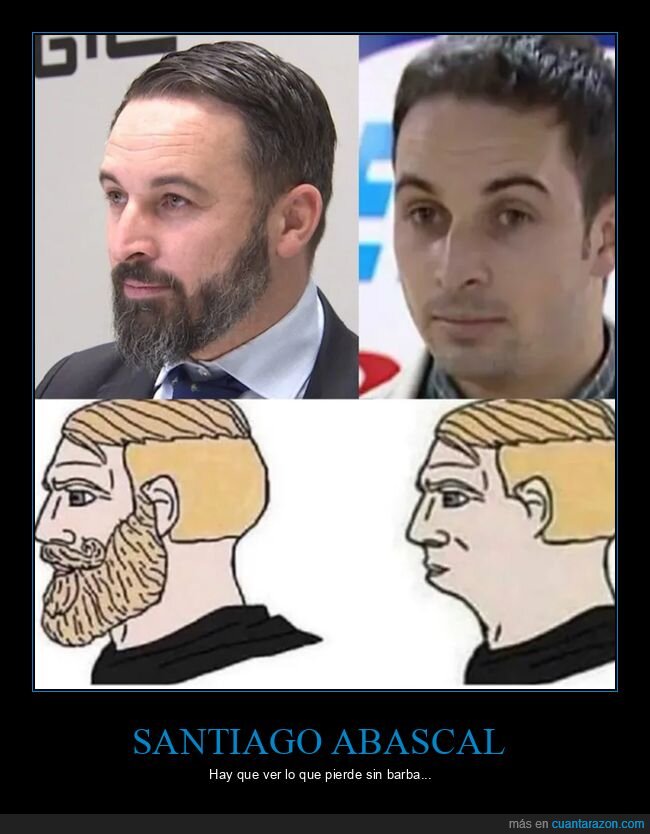 barba,parecidos,santiago abascal