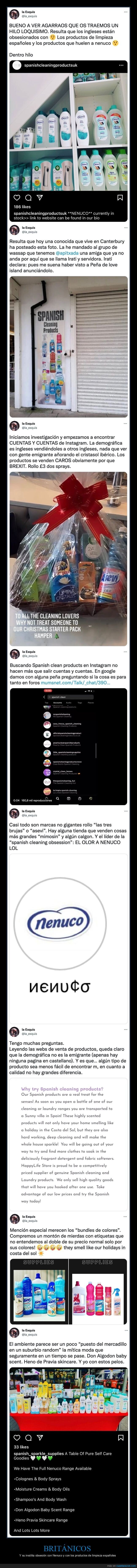 británicos,productos de limpieza,españoles