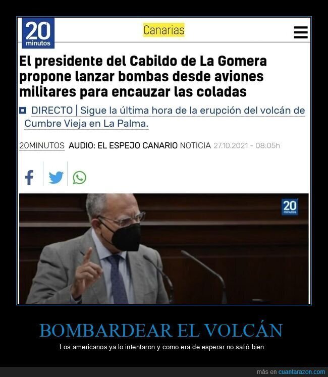 bombardear,políticos,volcán,wtf