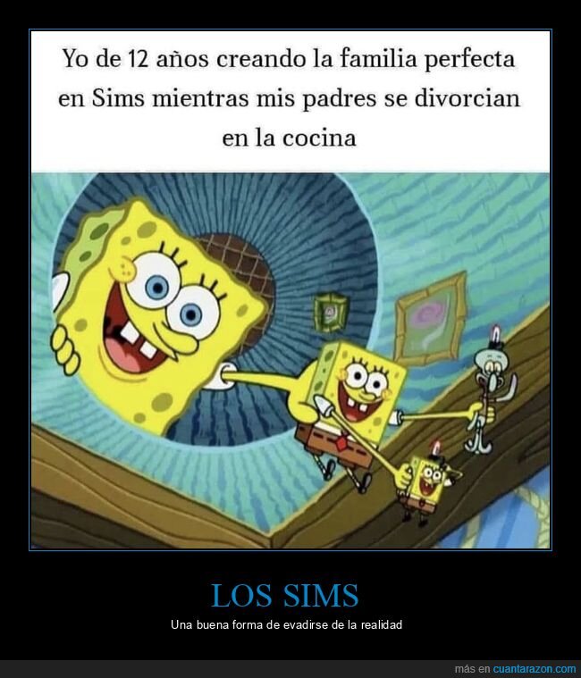 los sims,bob esponja,padres,divorciarse