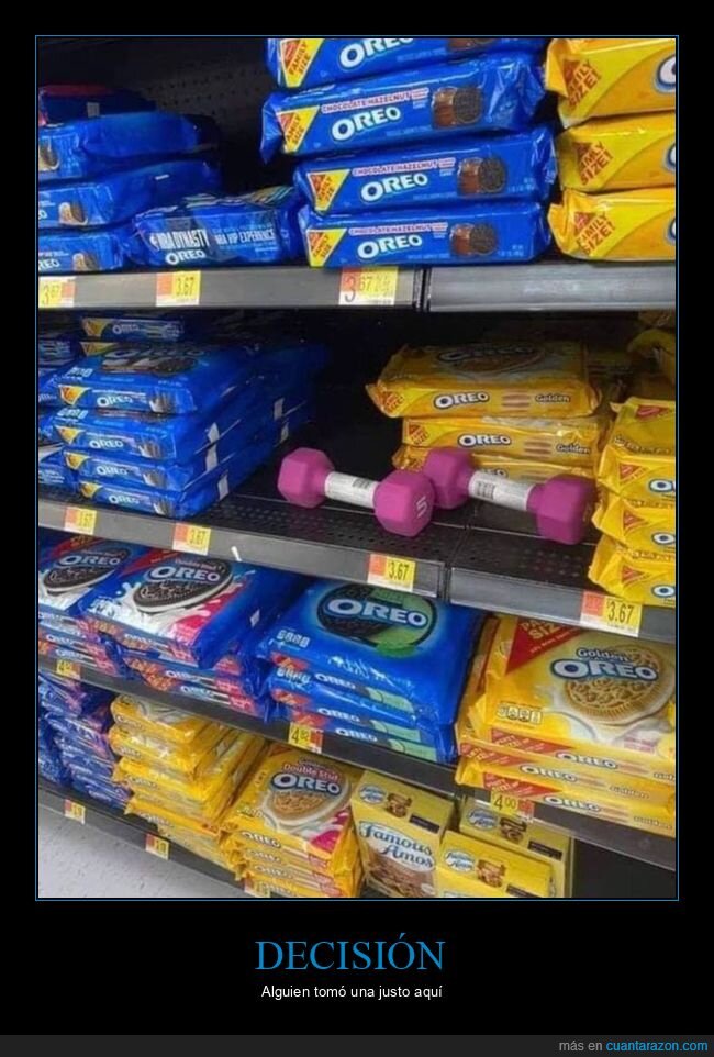 supermercado,pesas,oreo