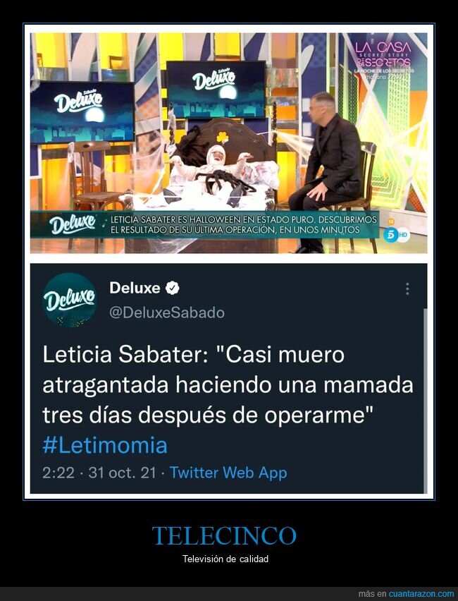 leticia sabater,telecino,atragantada