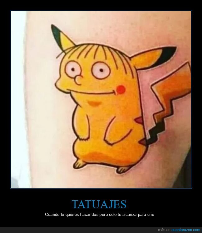 pikachu,ralph,simpsons,tattoo,wtf