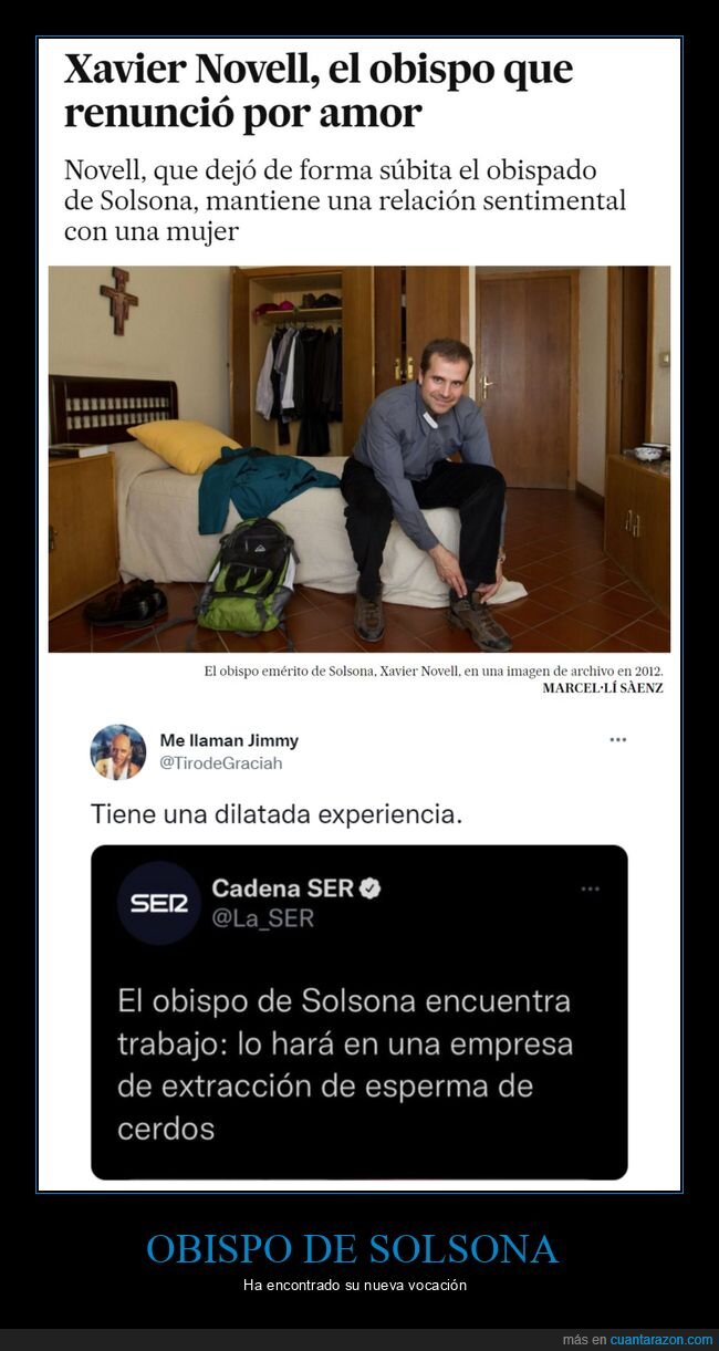 obispo,solsona,renunciar,trabajo