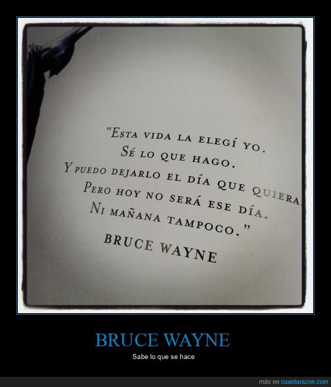 bruce wayne,dejar