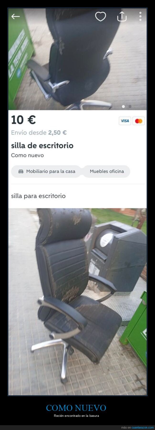 silla,nuevo,basura,wallapop