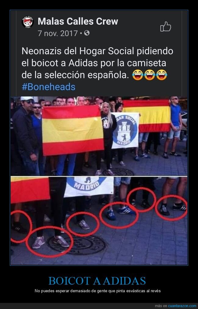 neonazis,boicot,adidas,zapatillas,fails