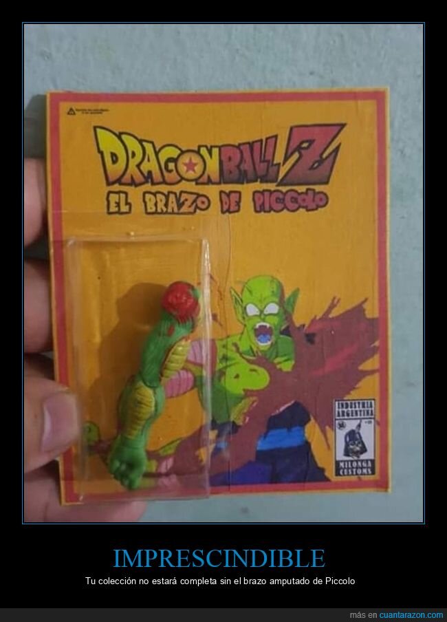 brazo,dragon ball,muñeco,piccolo,wtf