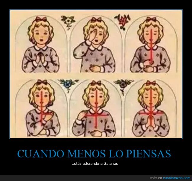 cruz invertida,santiguarse,satán,wtf