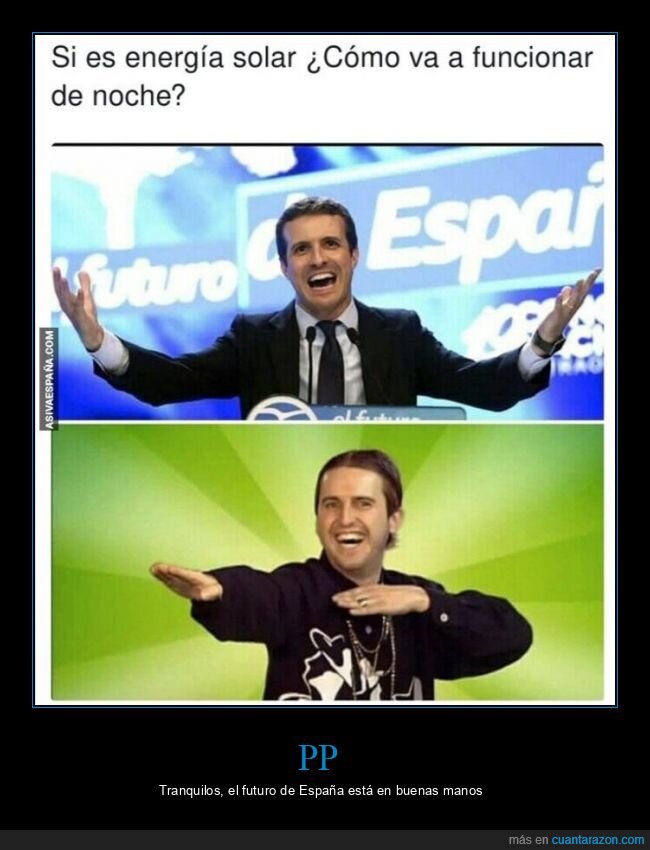 energía solar,noche,pablo casado,políticos
