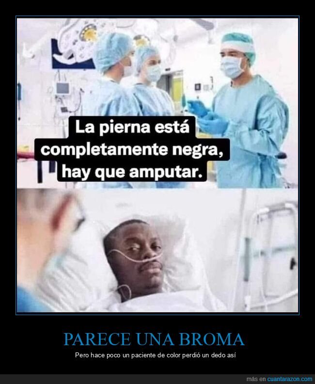 pierna,negra,médico