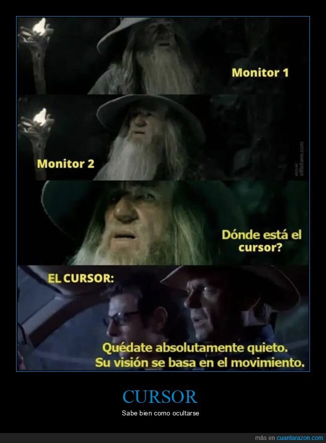 cursor,el señor de los anillos,jurassic park,monitores,moverse