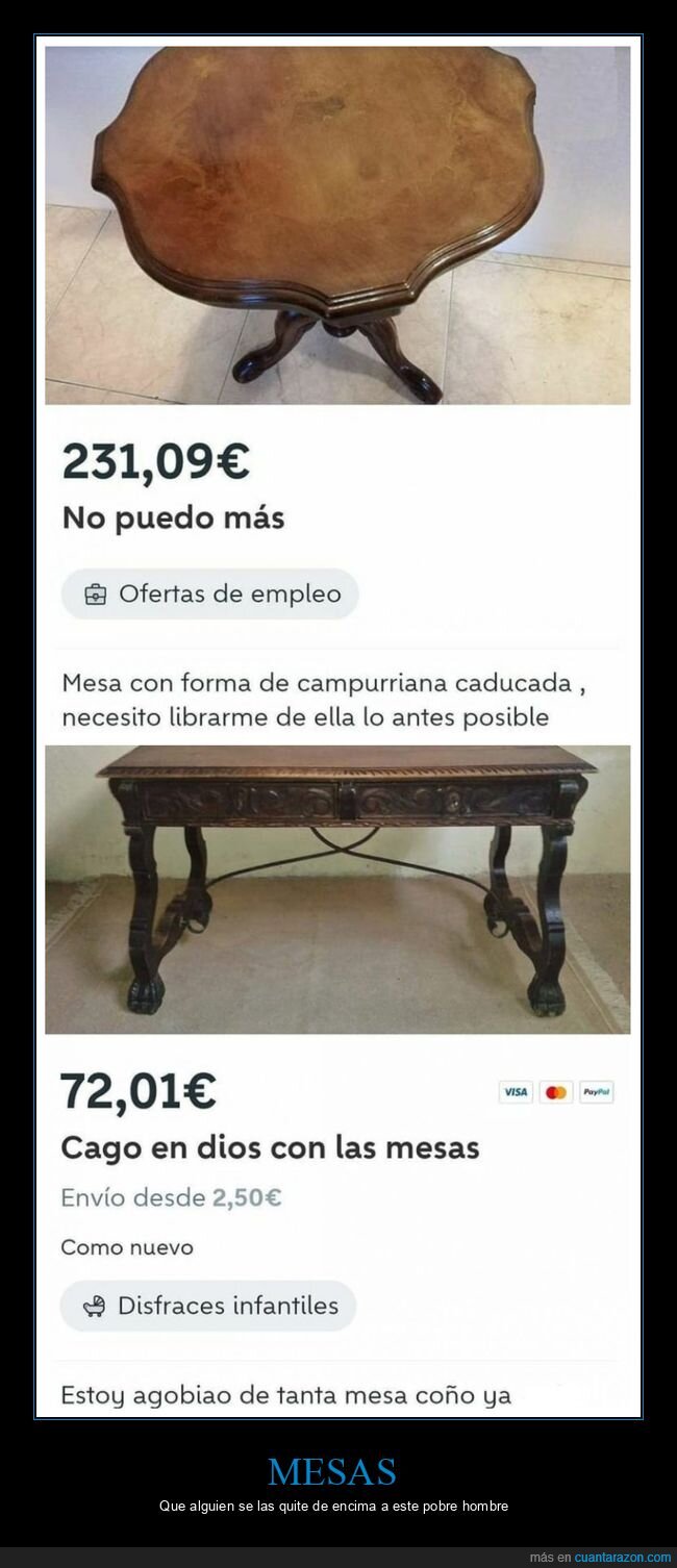 mesas,anuncios,wallapop