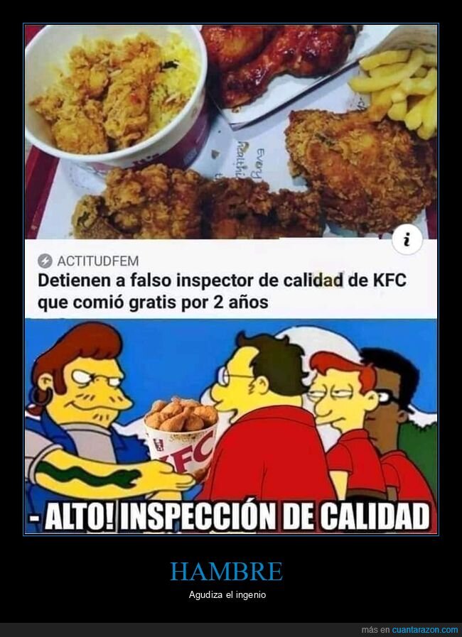 comer,gratis,inspector de calidad,kfc