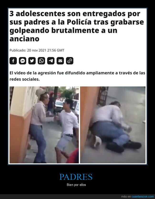 entregados,padres,pegar,anciano