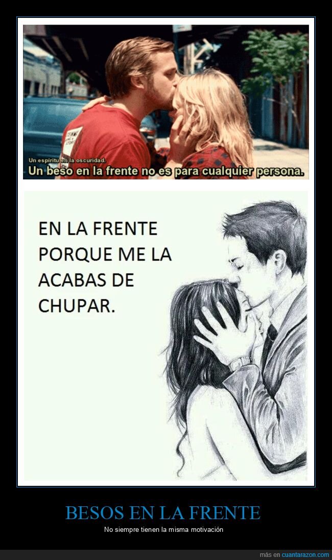 beso,chupar,frente