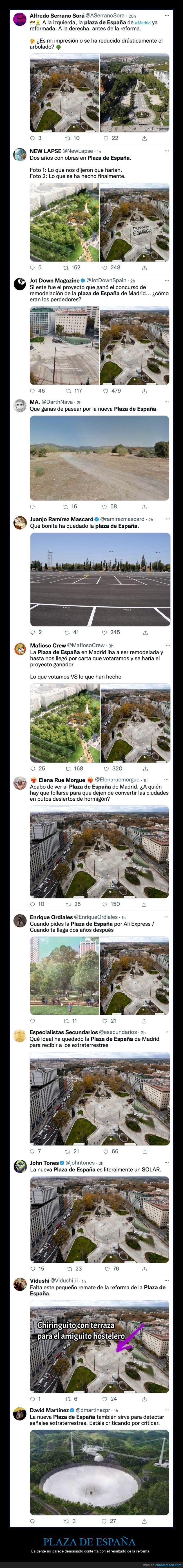 plaza de españa,reforma,antes,ahora