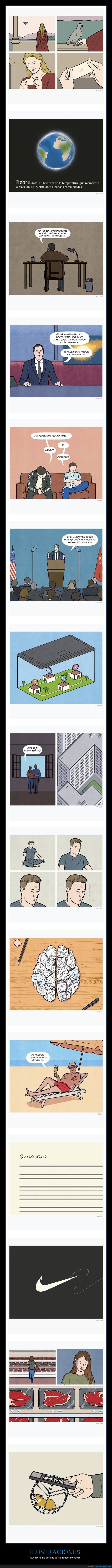 ilustraciones,absurdo,tiempos modernos