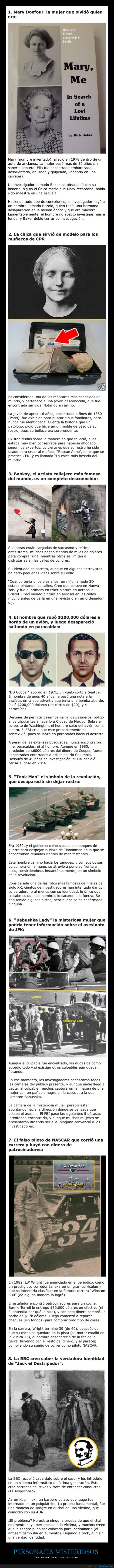 personajes misteriosos,identidad