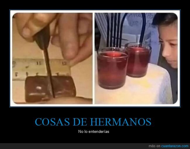 hermanos,repartiendo,midiendo