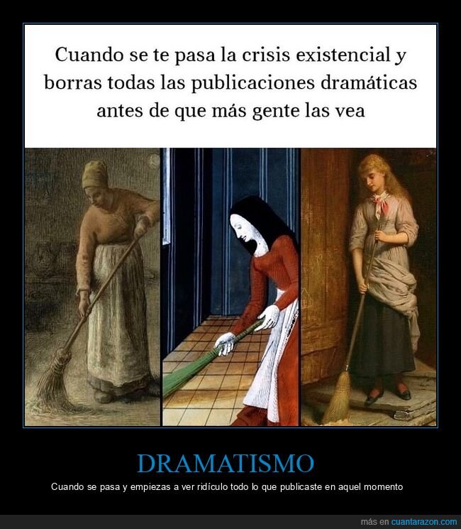 crisis existencial,publicaciones dramáticas,borrar
