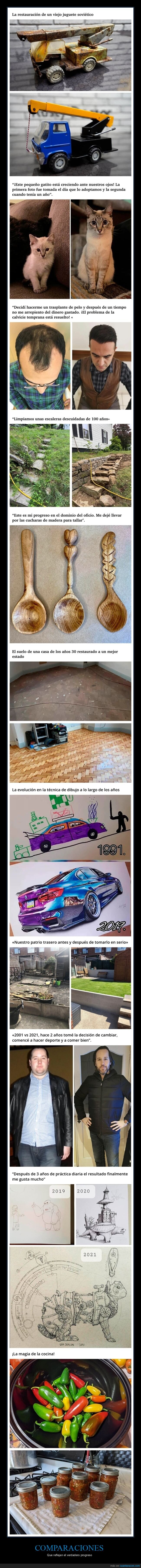 comparaciones,cambios,antes,después