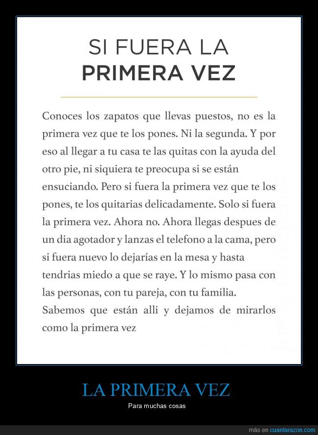 primera vez