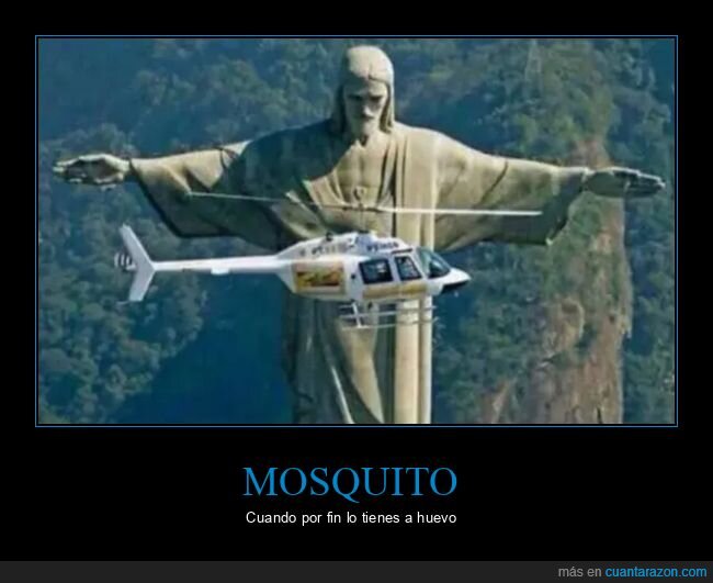 cristo redentor,helicóptero,mosquito