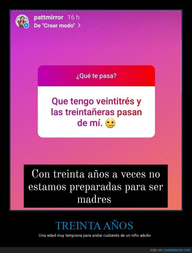 edad,treinta,pasar,madres