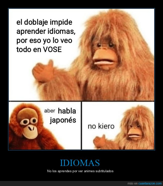 doblaje,idiomas,no quiero