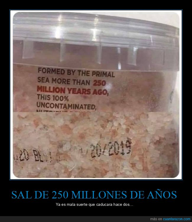 250 millones de años,caducidad,sal